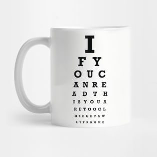 Social Distance Eye Chart Mug